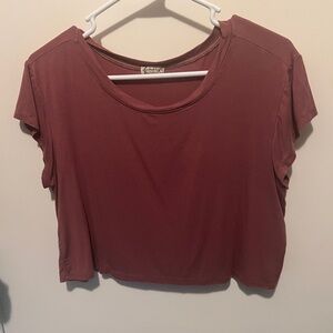 free people pink flowy crop top medium